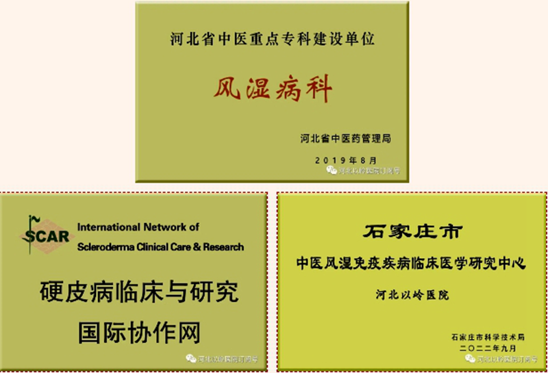 河北以岭医院脑病科,康复科,风湿病科被正式命名为"河北省中医优势